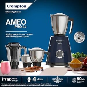 crompton ameo pro 750w 4 jar mixer grinder