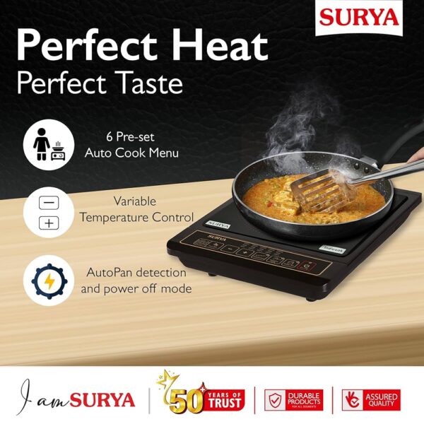 surya glass top 2000w induction